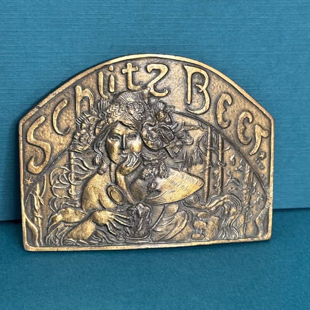 Bergamont Brass Vintage Schlitz Beer Beer Buckle